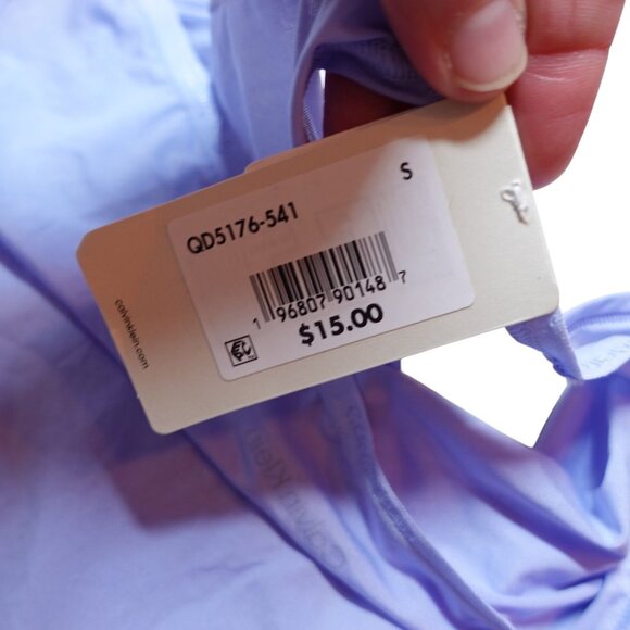 NWT Calvin Klein Ideal Micro String Bikini Sz S Purple Silky Soft Mid Rise - Picture 4 of 4